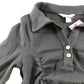 River Island Black Long Sleeve UK M Women's Ruffled Top