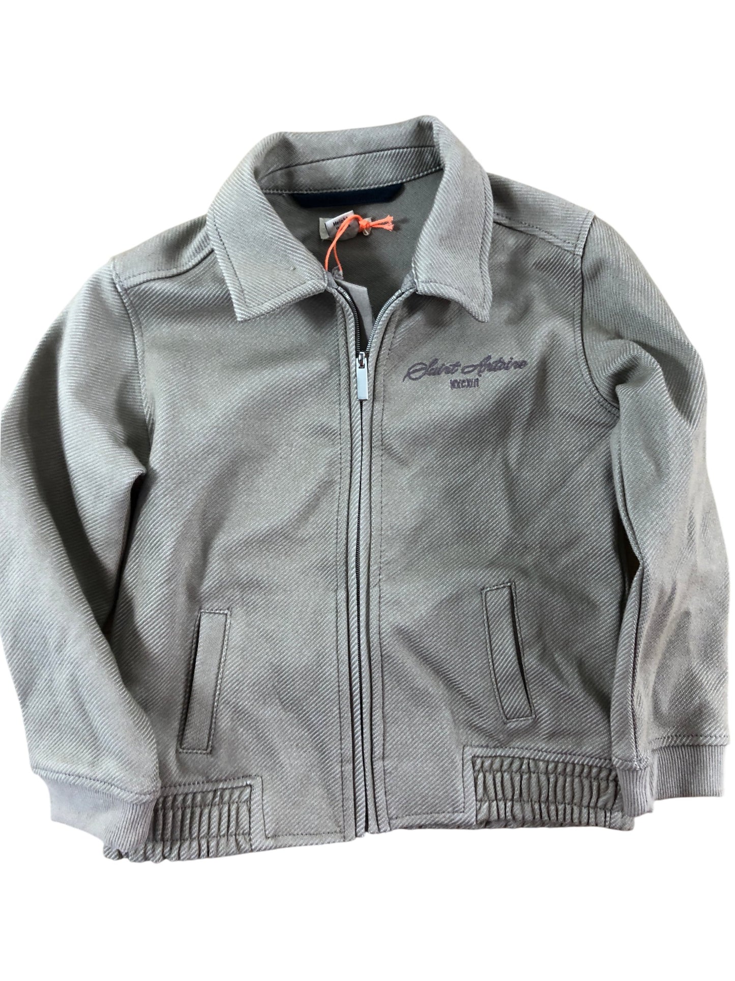 River Island Mini Jacket UK18-24Mths Boys Stone Grey Zip Up Outerwear