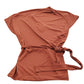 River Island Oversized Wrap Top UK L Women's Rust Red Lightweight Jersey