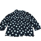 Baukjen Black Polka Dot Blouse Size UK16 Women's Ruffled Collar Eco Viscose