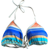 River Island Bikini Top Women's Striped Swimwear Triangle Swim Top Size 10