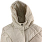 River Island Sleeveless Hooded Padded Vest UK7-8 Years Girls Quilted Cream