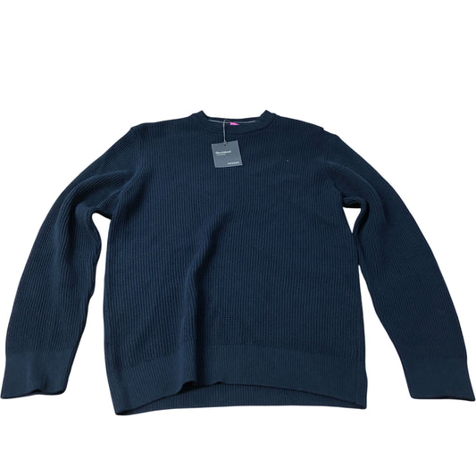 River Island Relaxed Fit Sweater Size M Men's Dark Navy Cotton Blend Knit