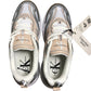 Calvin Klein Jeans Retro Tennis Low Trainers UK3.5 Women's Sneakers Silver