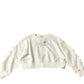 River Island Cropped Sweatshirt White With Embroidery 9-10 Years