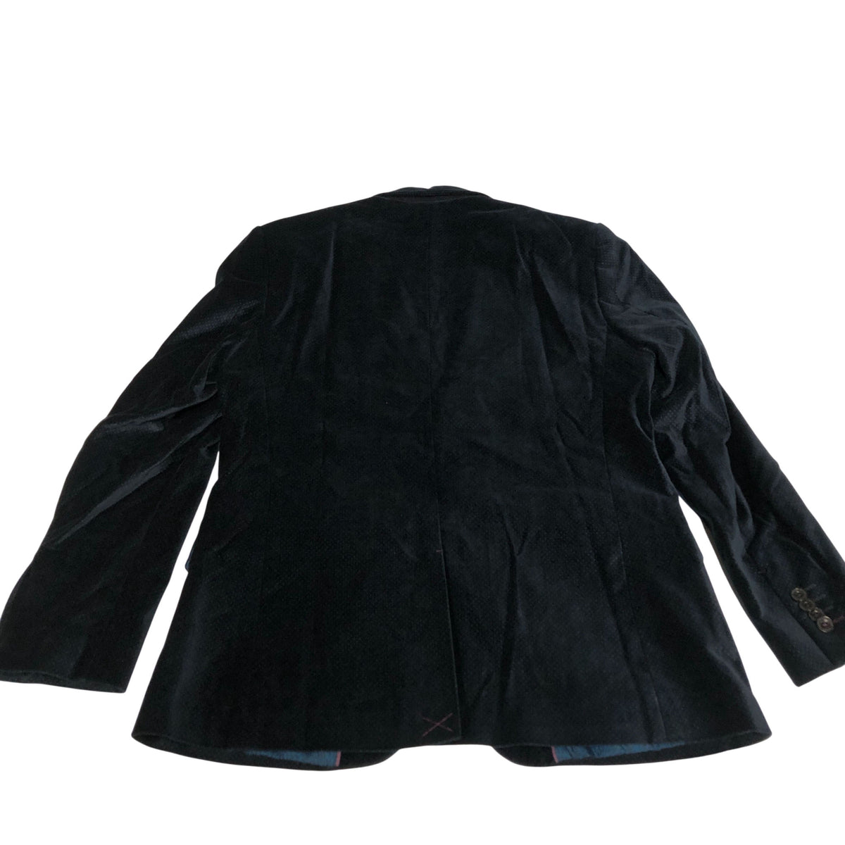 Branded Corduroy Blazer Size 38 Dark Navy Casual Men's Full Lined Jacket