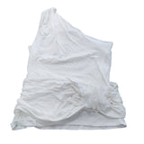 River Island Women's White One Shoulder Top UK M Floral Detail Stretchy