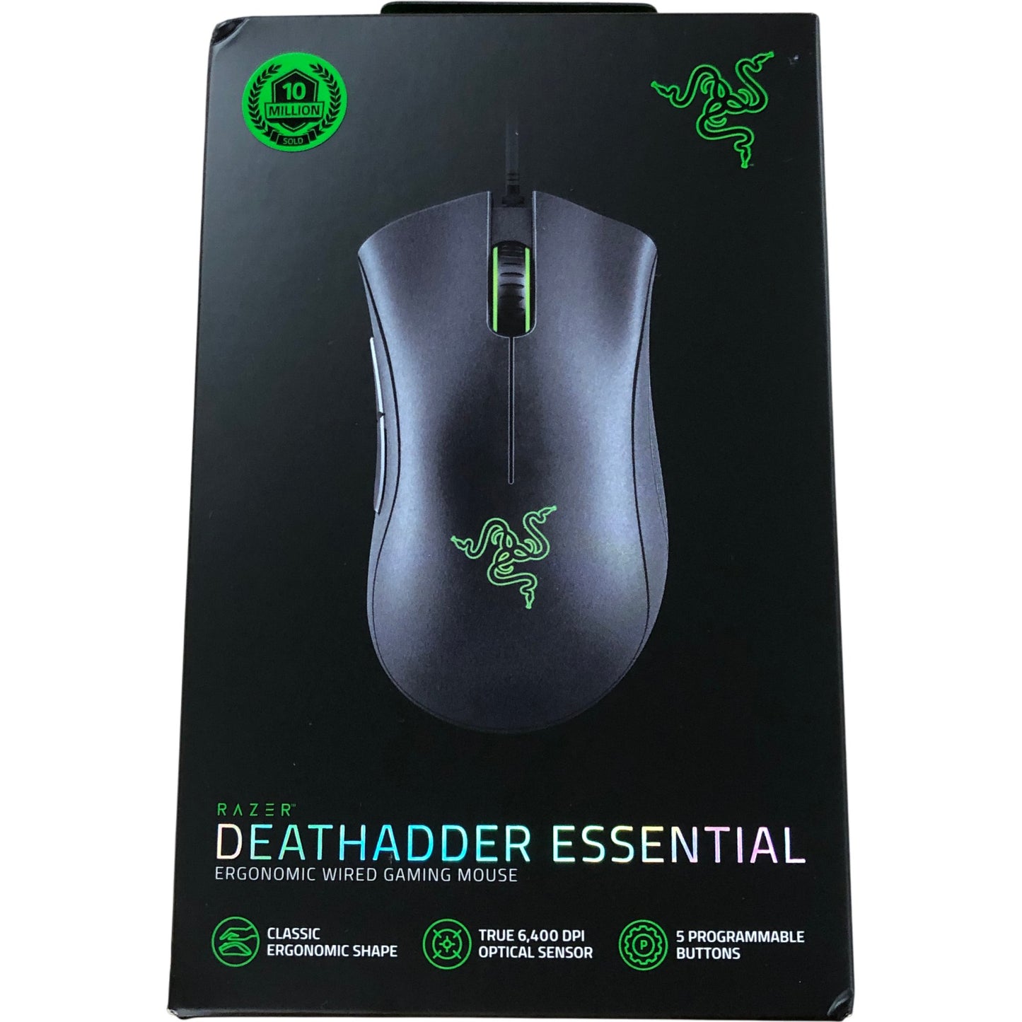 RAZER DeathAdder Essential Ergonomic Wired Gaming Mouse 6400 DPI 5 Programmable