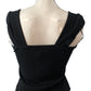 River Island Studios Black Ribbed Tank Top XS Women's Button Detail Sleeveless