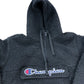 CHAMPION X-Large Men's Hoodie Black Sherpa Pullover Sweatshirt with Zip