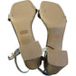 New Look UK8 Women's Vegan Gold Strappy Sandals Square Block Heel