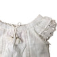 River Island Girls White Blouse UK2-3 Years Cotton Ruffled Lace Trim Top