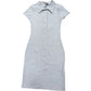 River Island Grey Ribbed Polo Dress UK Size 8 Women's Short Sleeve Casual
