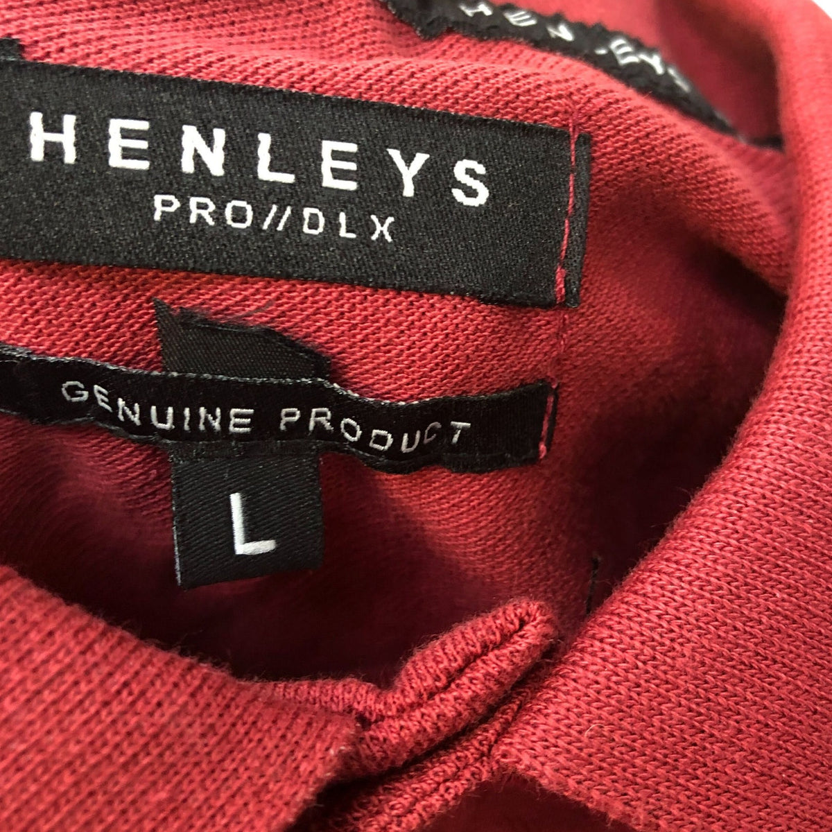 Henleys Pro DLX Maroon Polo Shirt Size L