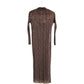 River Island Chocolate Body Con Dress & Leopard Print Blouse Size 8