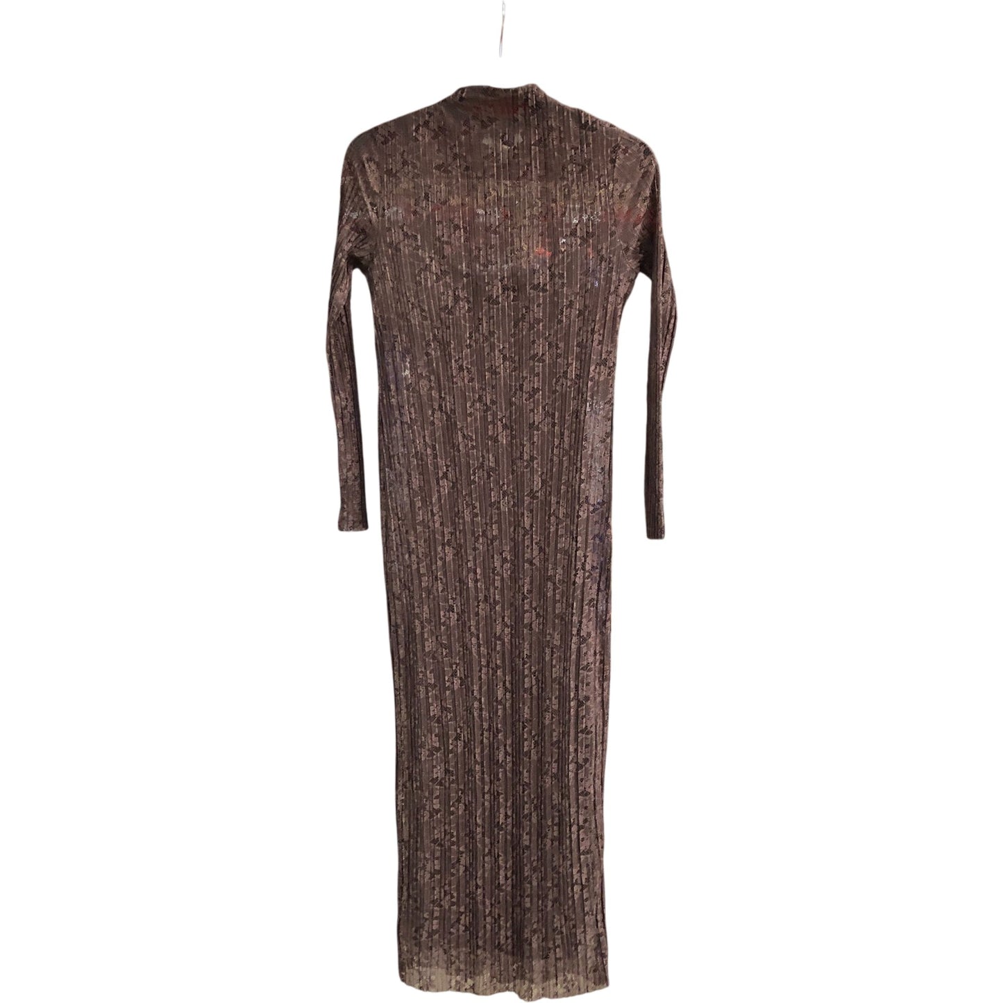 River Island Chocolate Body Con Dress & Leopard Print Blouse Size 8