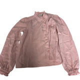 Baukjen Lyocell Blouse Women's Pink Long Sleeve Ruffled Collar Top