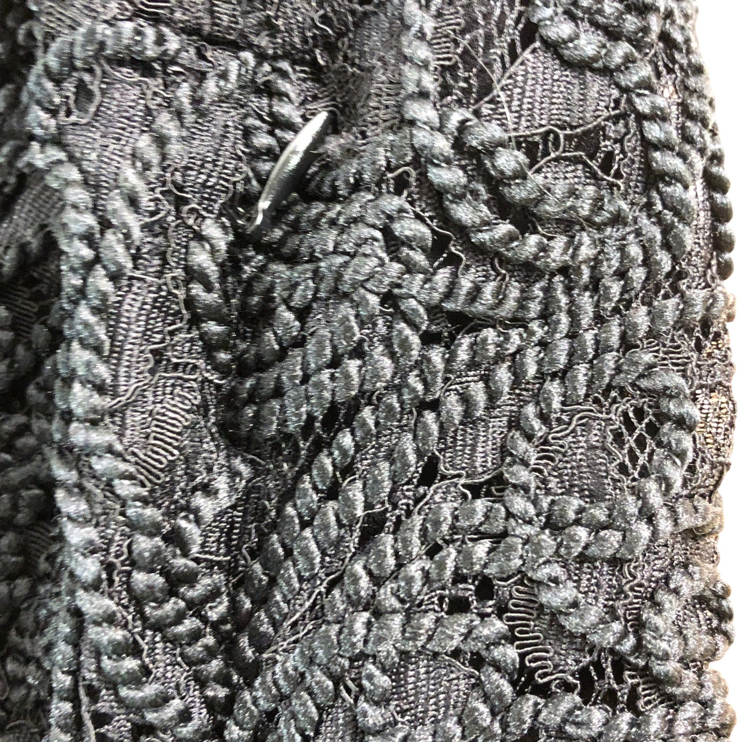 Branded Lace Peplum Blouse UK12 Women's Black Frill Detail Long Sleeve Top