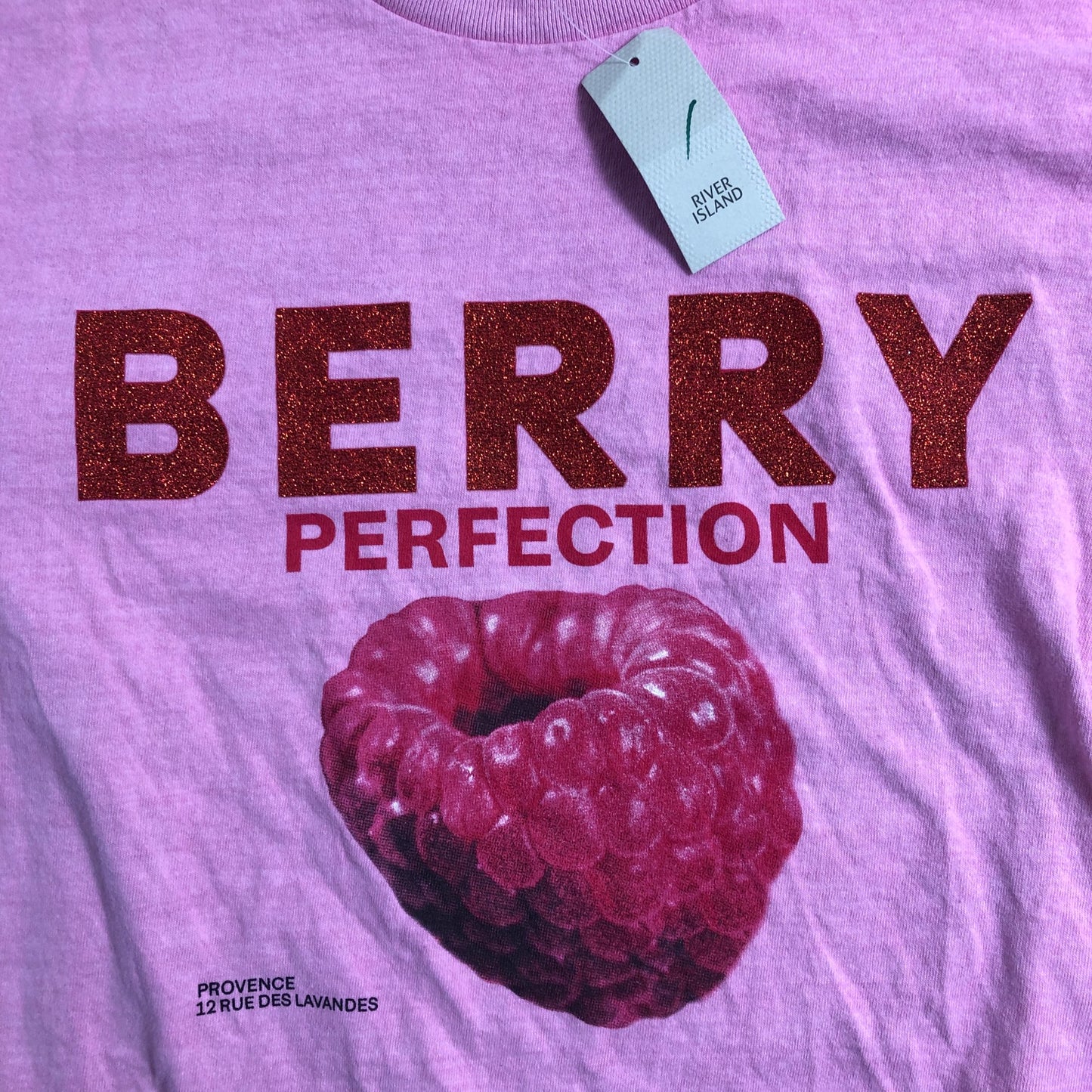 River Island Berry Perfection T Shirt 9-10 Years  Girls Pink Casual Top
