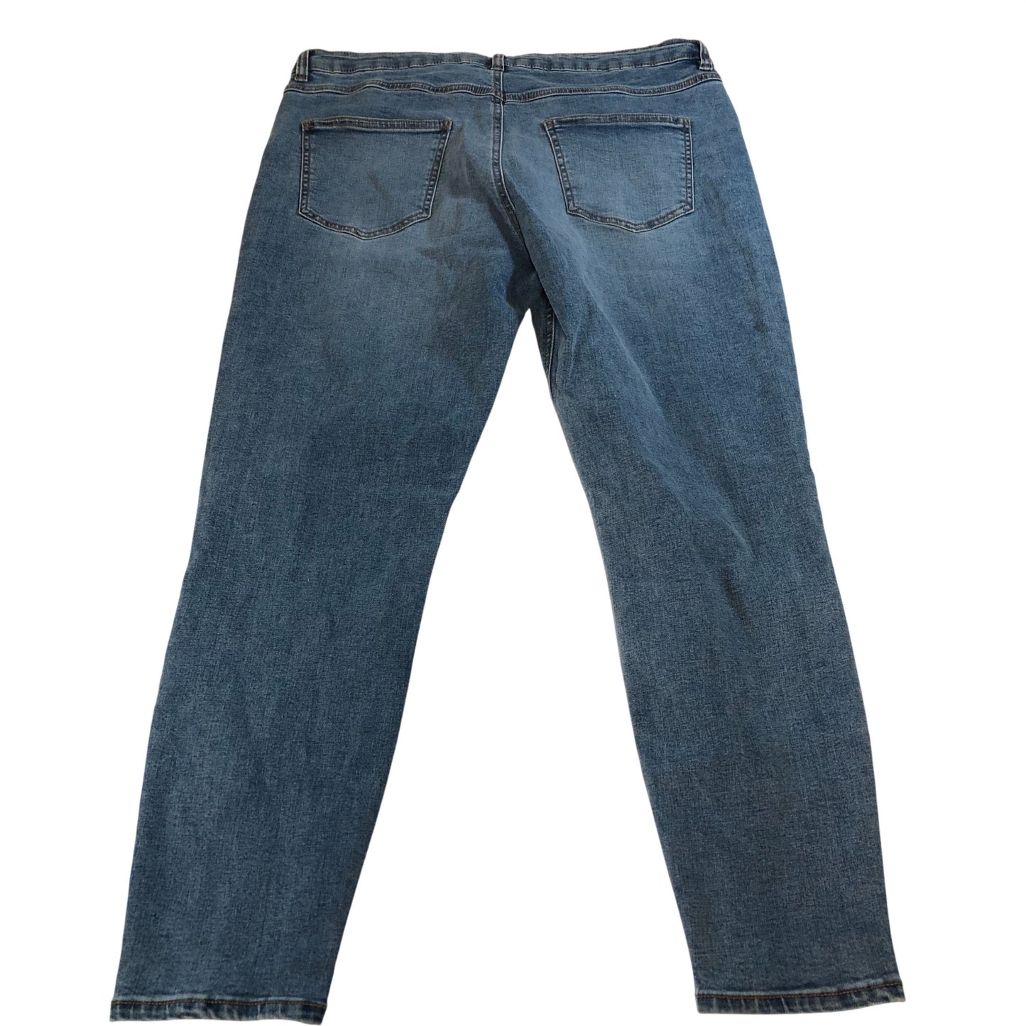 Slim Fit Jeans Women's Light Blue Denim Trousers Uk16
