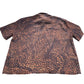 River Island Short Sleeve Shirt M Casual Orange Brown Patterned