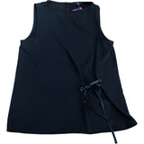 River Island Black Sleeveless Top With Tie Detail Size 12