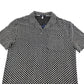 River Island Men's Short Sleeve Shirt Size M Black White Geometric Pattern