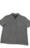 River Island Men's Short Sleeve Shirt Size M Black White Geometric Pattern