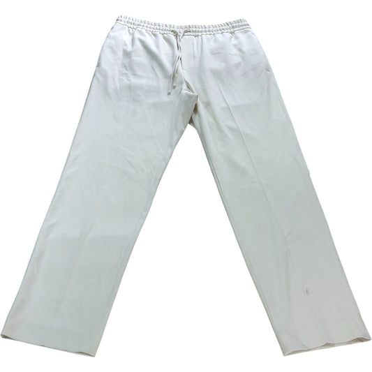 Zara Oyster White Jogger Trousers - Size Large