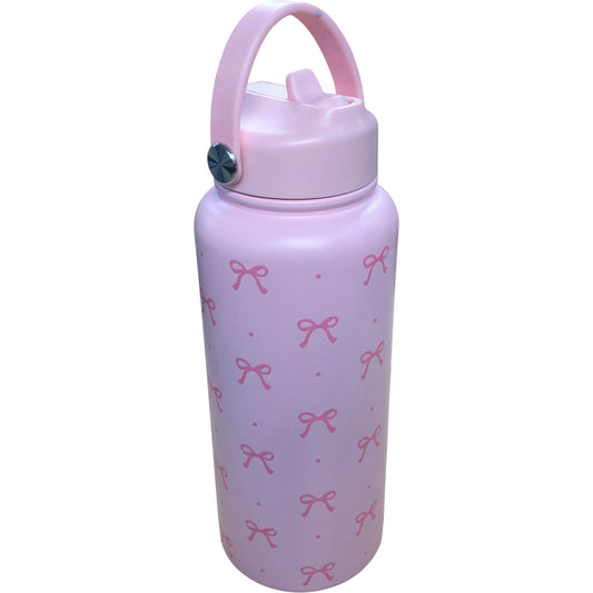 High Quality Stainless Steel Pink Vacuum Bottle 1000ml Double Wall Large Mouth