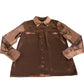 River Island Satin Brown Blouse UK12 Women's Long Sleeve Button Up Shirt