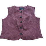 River Island Women's Waistcoat Size 12 Plum Button Up Sleeveless Top