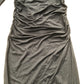 Baukjen Long Sleeve Ruched Midi Dress UK16 Women's Black Eco Viscose Elegant