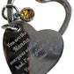 Silver Nanna Keyring Heart Charm With Yellow Gem