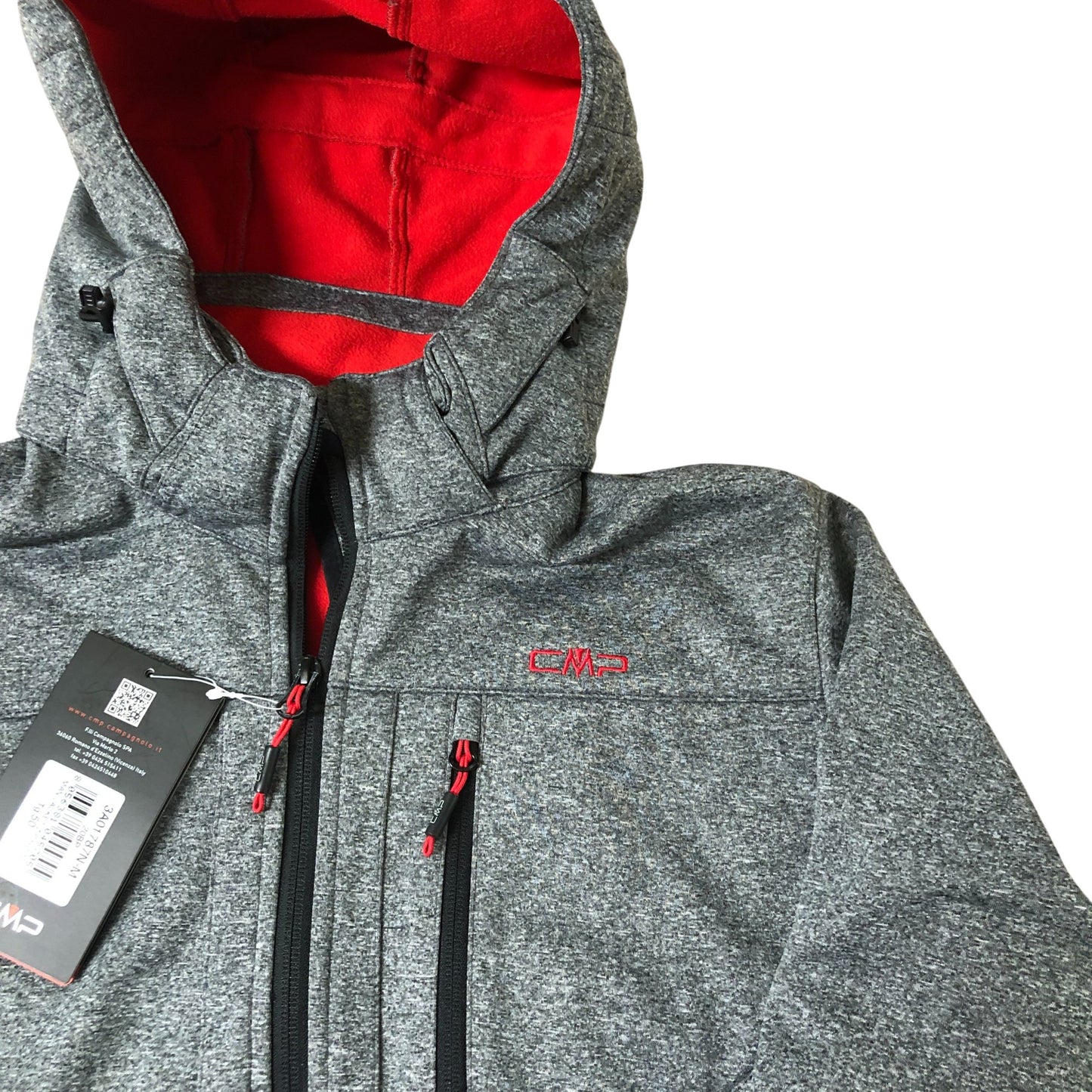 CMP Men's Windbreaker Jacket Grey Clima Protect Waterproof Breathable Large