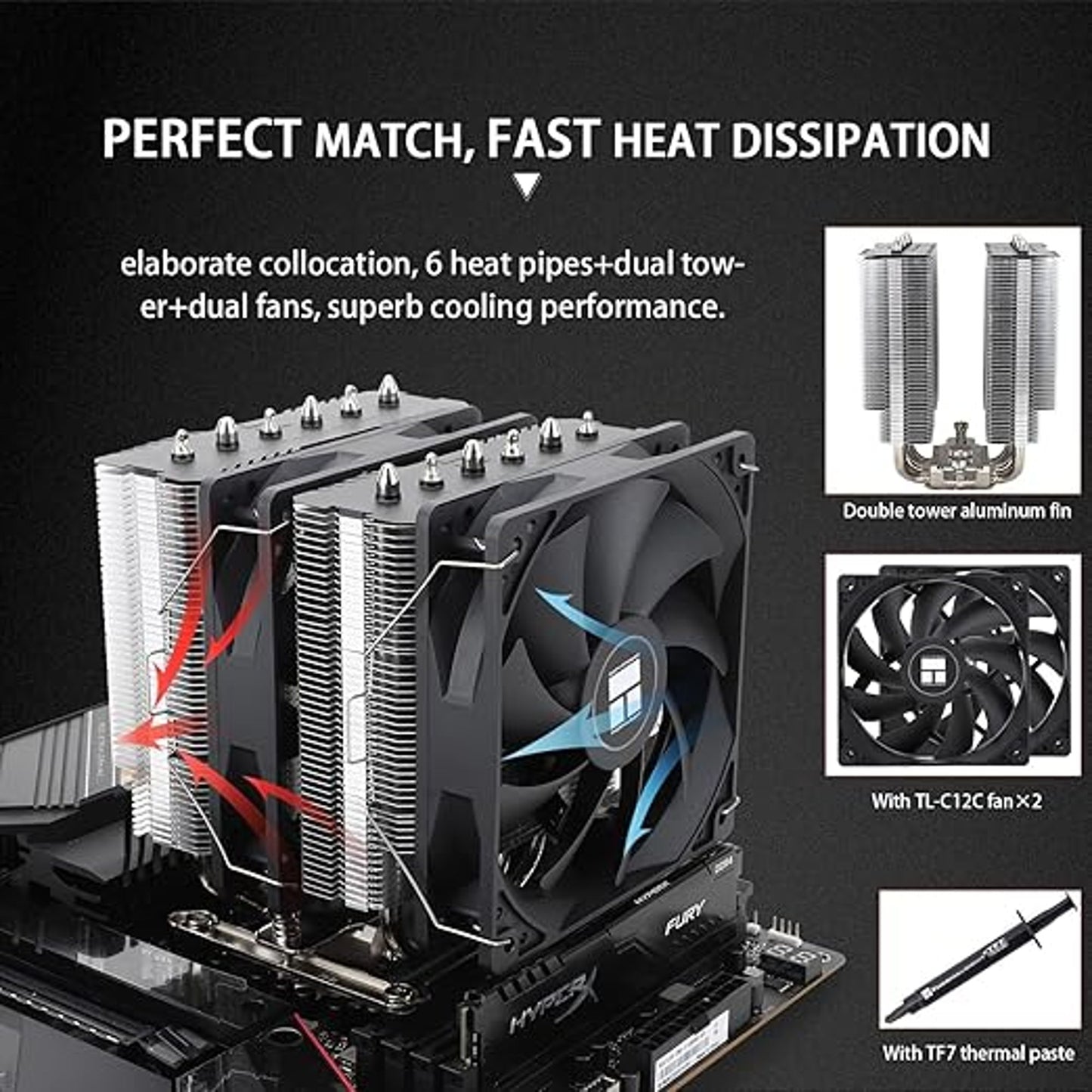Peerless Assassin 120SE CPU Cooler Dual Tower Design High Performance Cooling