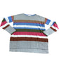 Olive Stripe Jumper UK8 Women's Casual Sweater Grey Multi Soft Knit