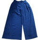 Navy Trousers UK Size 10 Wide Leg Casual Comfortable Polyester