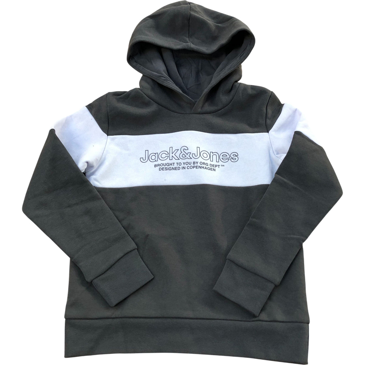 Jack & Jones Khaki and White Hooded Kids Sweater 10 Years