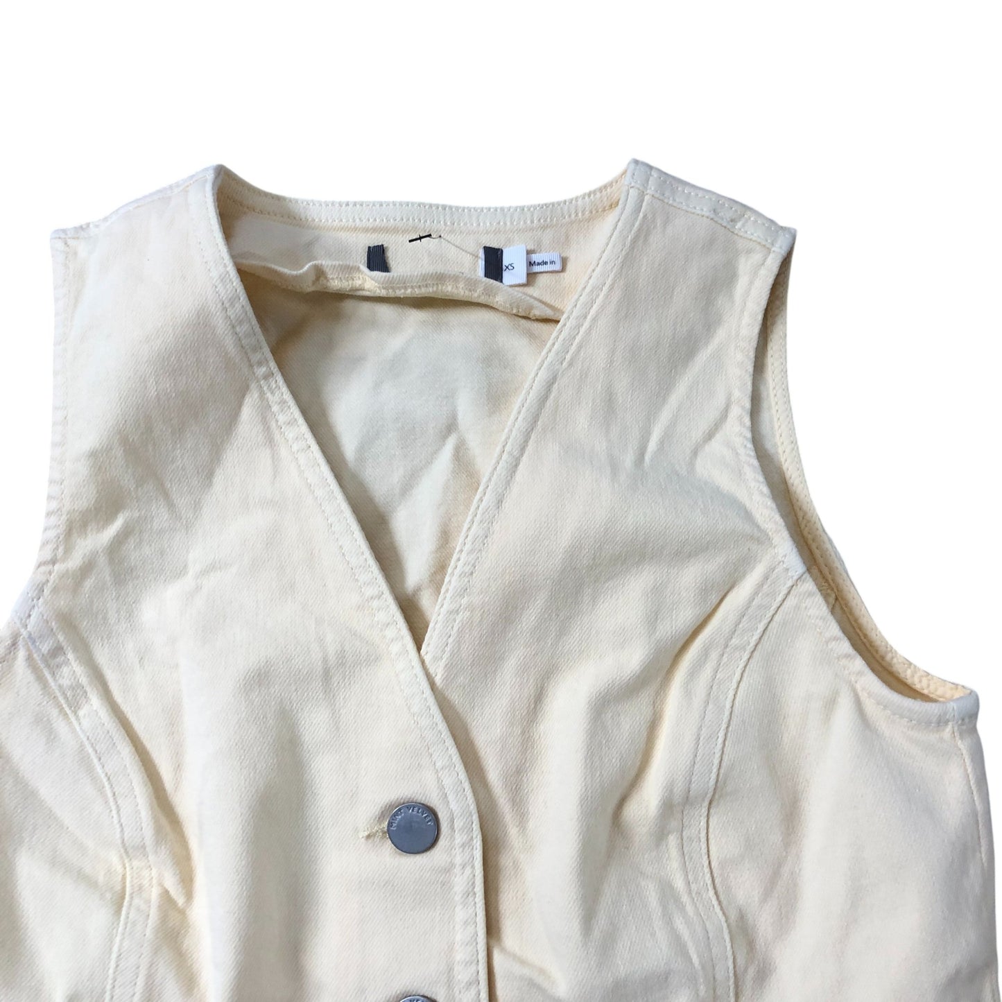 Sleeveless Vest Top Size 8 Women's Light Yellow Casual Style