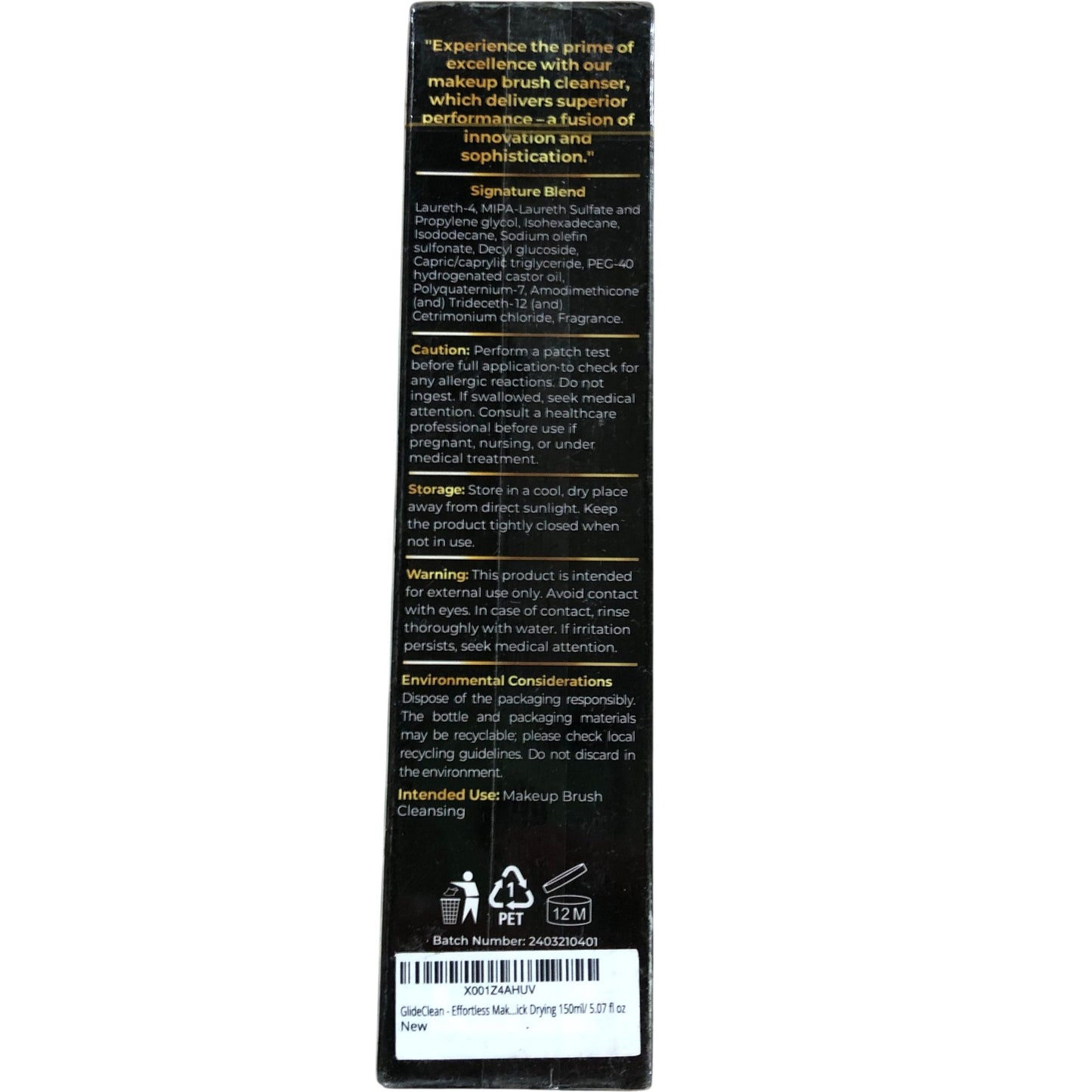 Impressionz GlideClean Makeup Brush Cleanser 150ml Alcohol Free Quick Drying