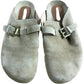 Slip On Suede Footbed UK8 Women's Light Natural Buckle Sandals