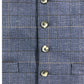 Moss London Men's Navy Check Waistcoat Size UK 38R Stylish Formal Vest