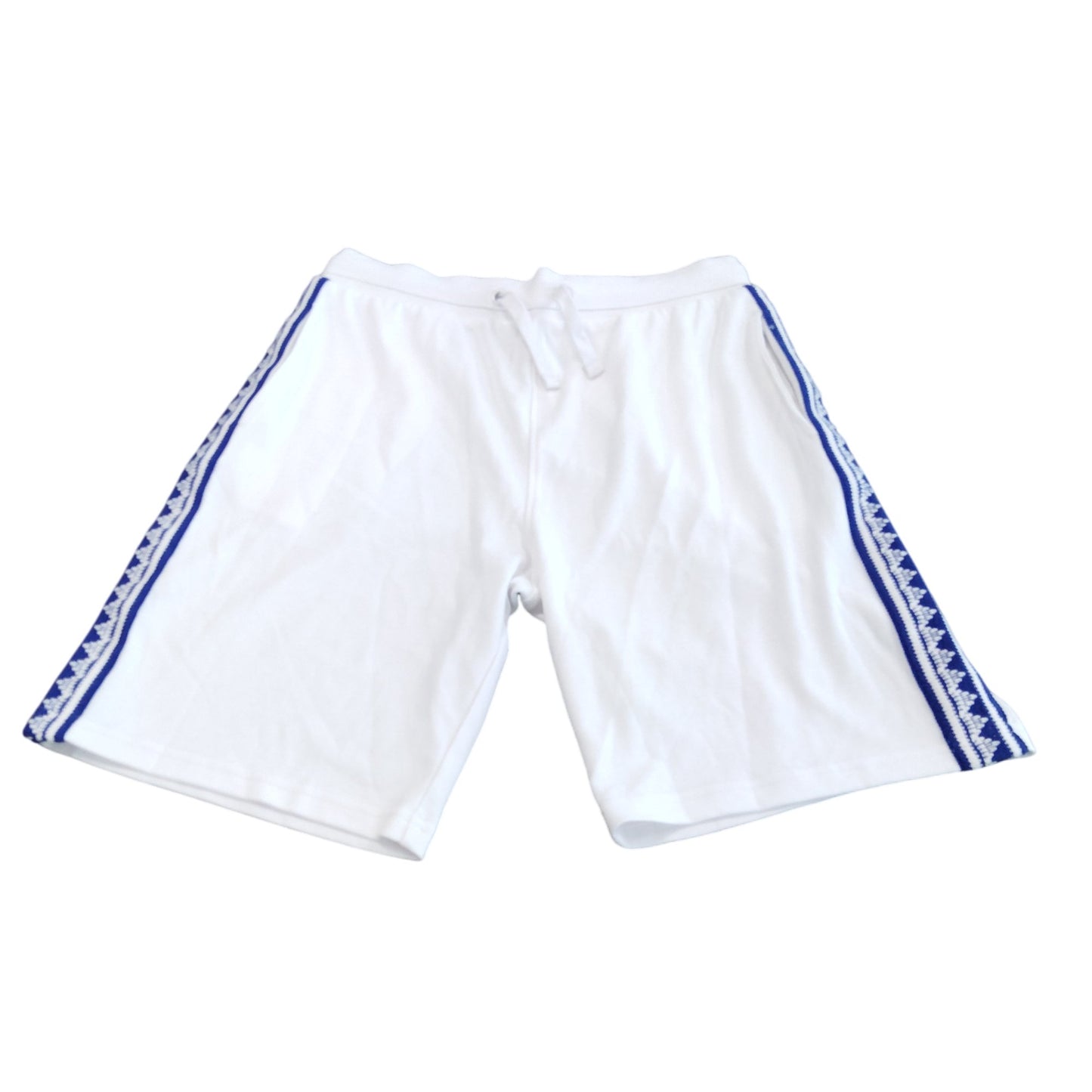 River Island Boys White Shorts UK11-12 Years Elasticated Waist Blue Trim