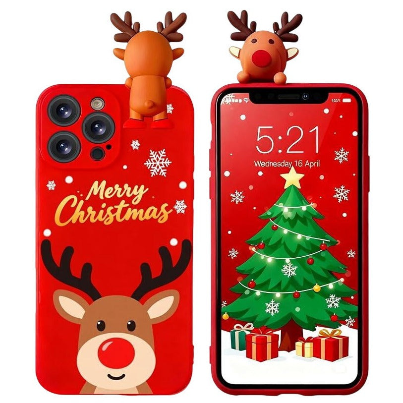 Christmas Themed iPhone 14 Pro Silicone Phone Case