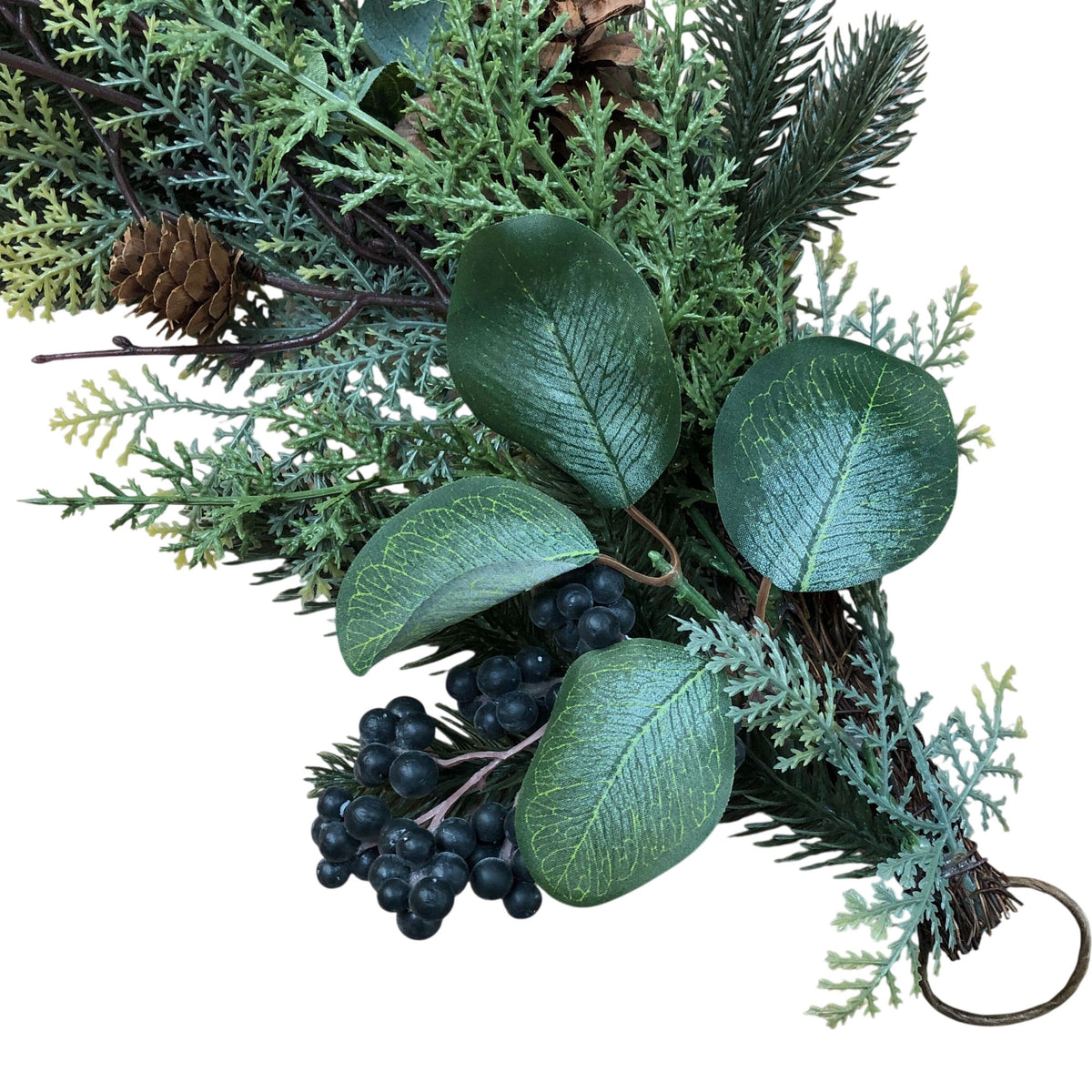 Greenery Garland Artificial Décor With Pine Cones And Berries 5FT