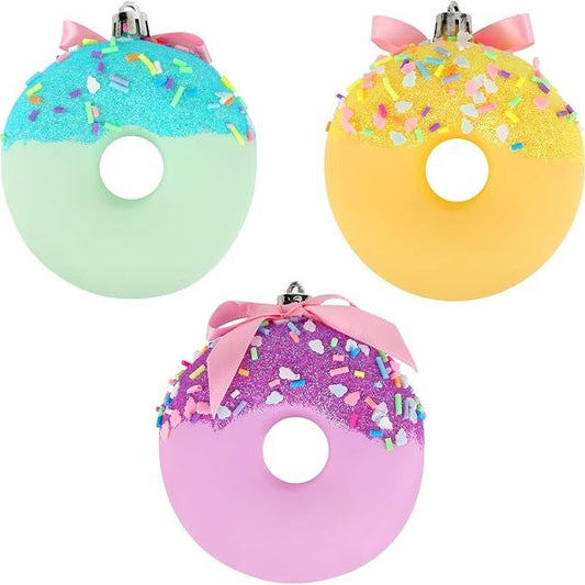 Donut Christmas Tree Ornaments Three Pieces