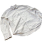 River Island Long Sleeve Shirt Beige Striped 100 Cotton With Pocket