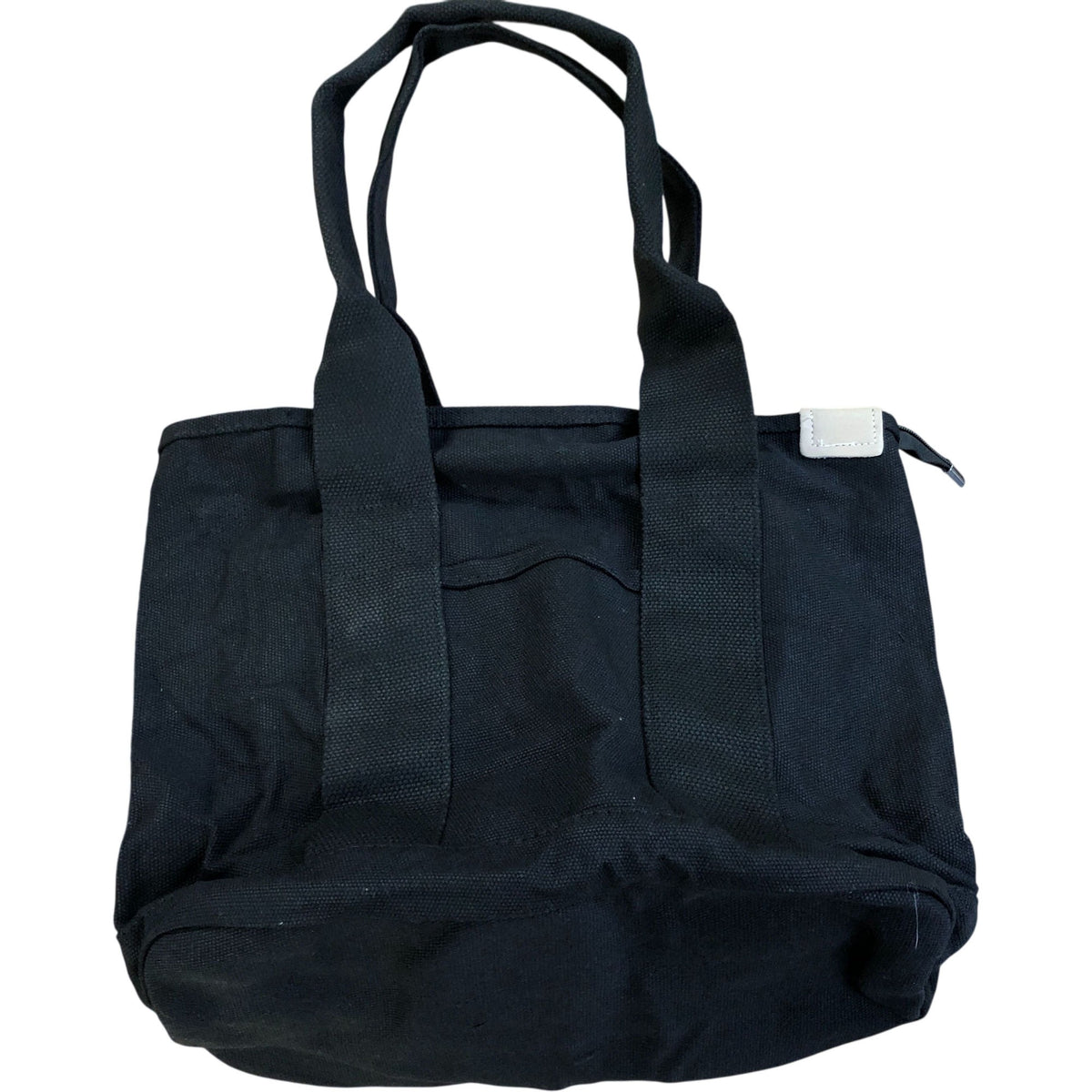 Aucuu Canvas Tote Bag Reusable Black 100% Cotton