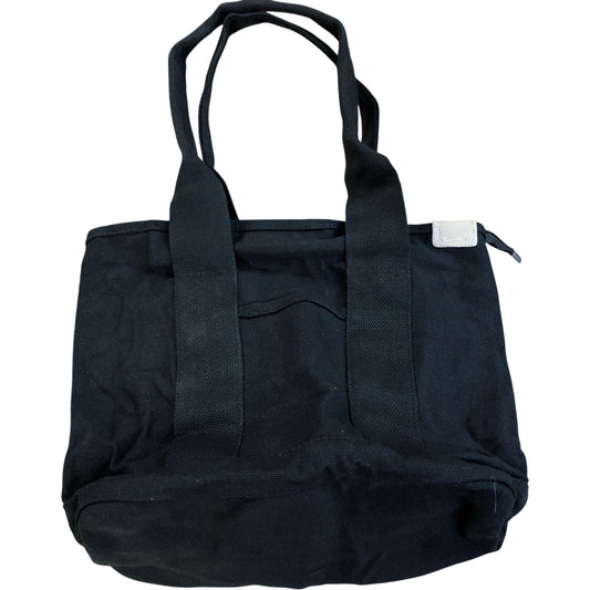 Aucuu Canvas Tote Bag Reusable Black 100% Cotton